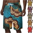 thumbnail image 5 of Conairie Men Swim Trunks Graphic Print Quick Dry Swimsuit Board Shorts Beach Comfortable Bathing Suit Bottom With Drawstring Purple XXXL, 5 of 5
