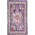 thumbnail image 3 of Safavieh Monaco Collection MNC243P Vintage Bohemian Violet and Fuchsia Distressed Area Rug (3' x 5'), 3 of 8