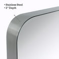 thumbnail image 5 of TEHOME Contemporary Brushed Nickel Bathroom Mirror, 20x30 Inches, Metal Framed Rectangle, 5 of 5
