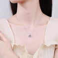 thumbnail image 4 of Collar de plata esterlina s925, collar de moissanita de 50 puntos y 1 quilate, cadena de clavícula de moissanita de cuatro garras sencilla, 4 of 5