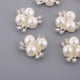 thumbnail image 1 of Un Paquete De 10 Piezas De Accesorios De Botón De Flor De Cristal De Joyería De De Imitación, Decoración De Boda DIY, Accesorios Para El Cab Moonlight Silver Macarena Botones de perlas Flatback, 1 of 8
