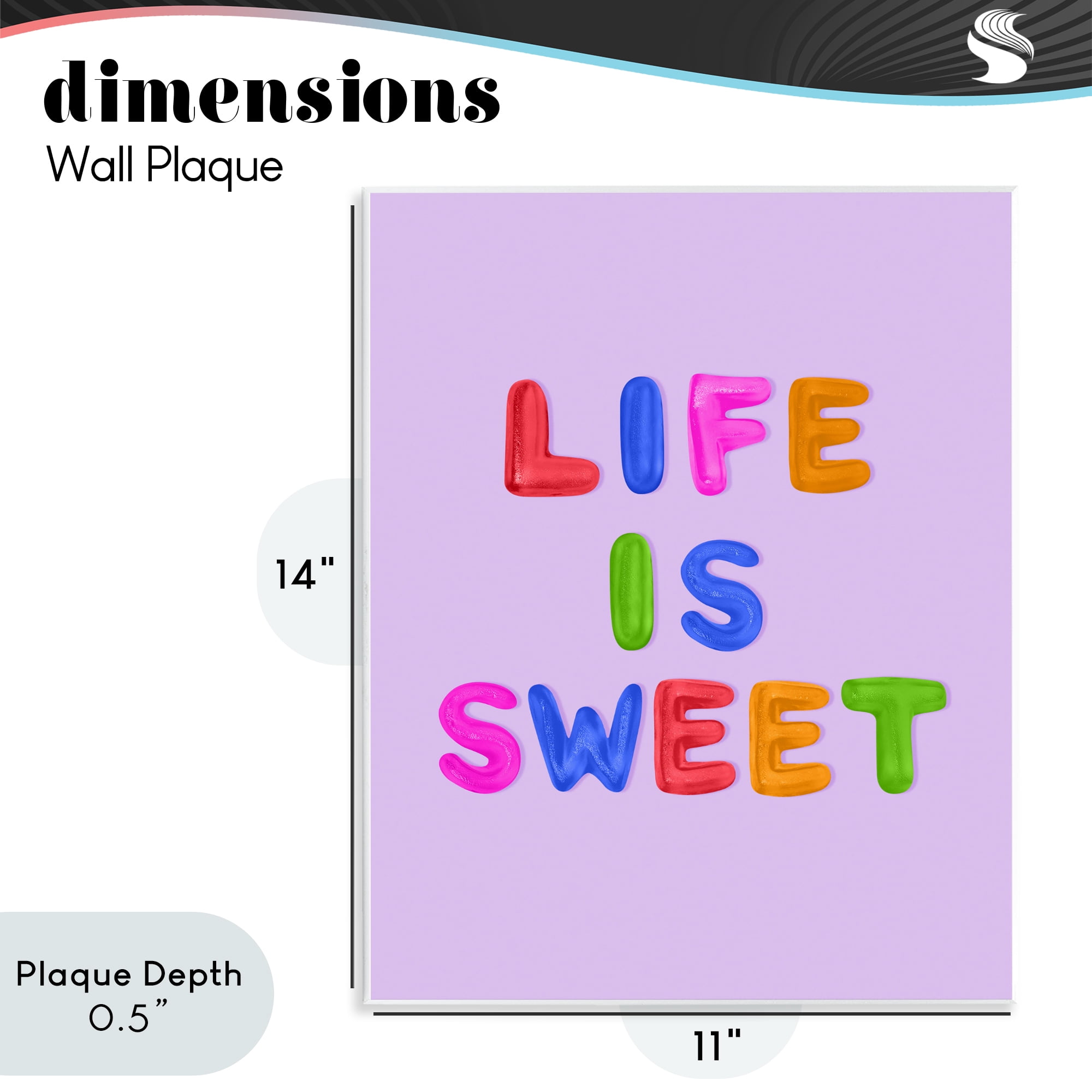 Stupell Industries Life Is Sweet Gummies Wall Plaque Art, design by LISH Creative