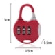 thumbnail image 5 of Bloqueo de contraseña de combinación de código de 3 dígitos Bloqueo antirrobo de mochila (rojo) Ndcxsfigh  Nuevos Originales, 5 of 5
