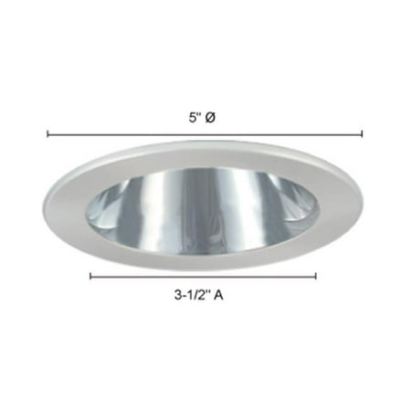 

Jesco Lighting TM402CHBK 4 in. Low Voltage Adjustable Open Reflector Trim- Chrome Reflector- Black Trim