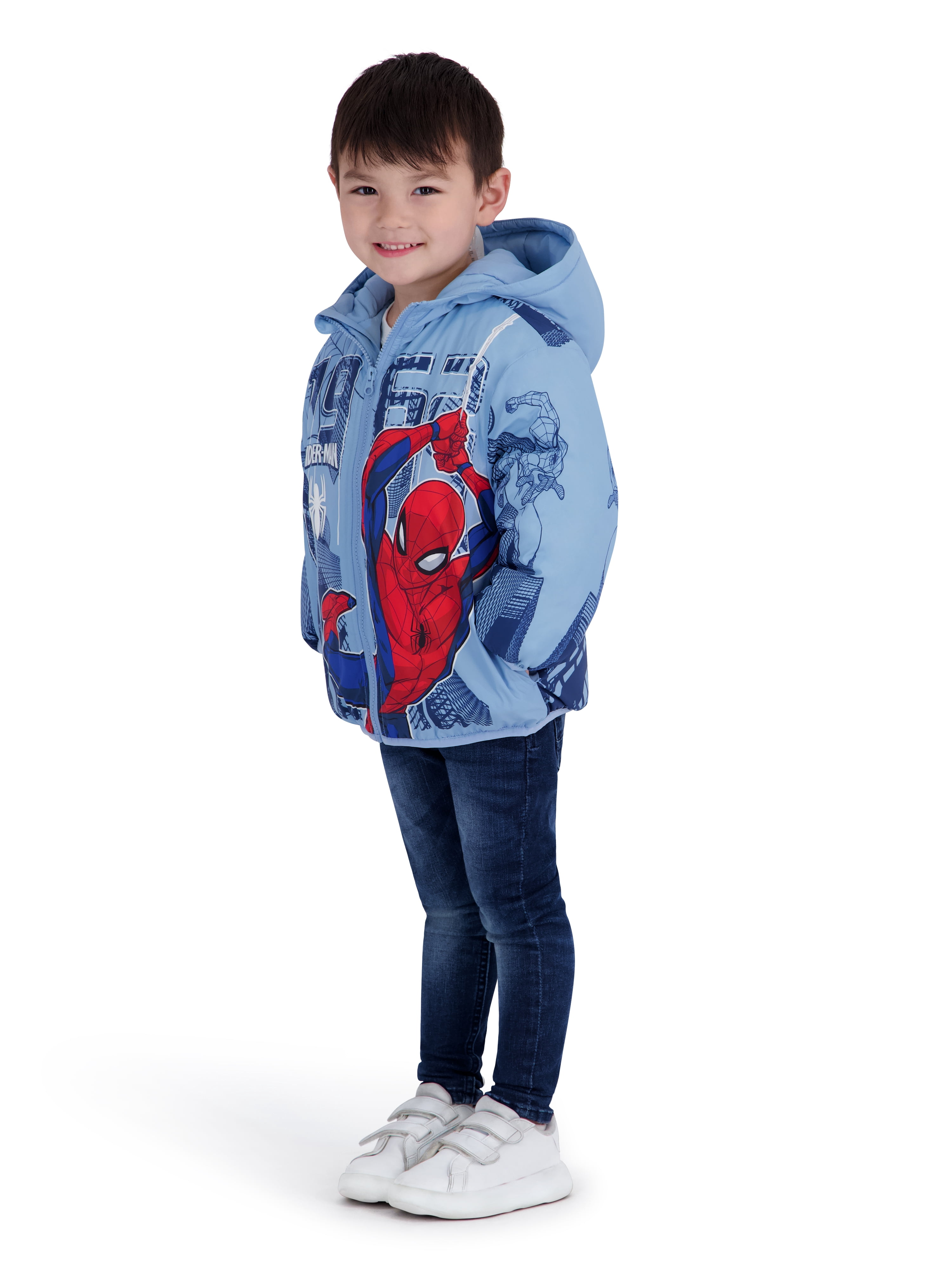 Spider-Man Toddler Boy Puffer Jacket, Sizes 12 Months-5T