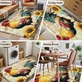 thumbnail image 5 of Vintage Rooster Area Rug 4x6 FT, Non Slip Kids Room Carpet, Pastoral Floral Watercolor Animals Washable Soft Floor Carpet Non-Shedding Throw Rug for Dorm Kitchen Study Room Home Office Bedside, 5 of 9