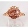 thumbnail image 2 of 14K Rose Gold Plated 3Ct Round Cut Lab-Created Morganite Halo Engagement Ring For Women's 925 Silver, 2 of 3