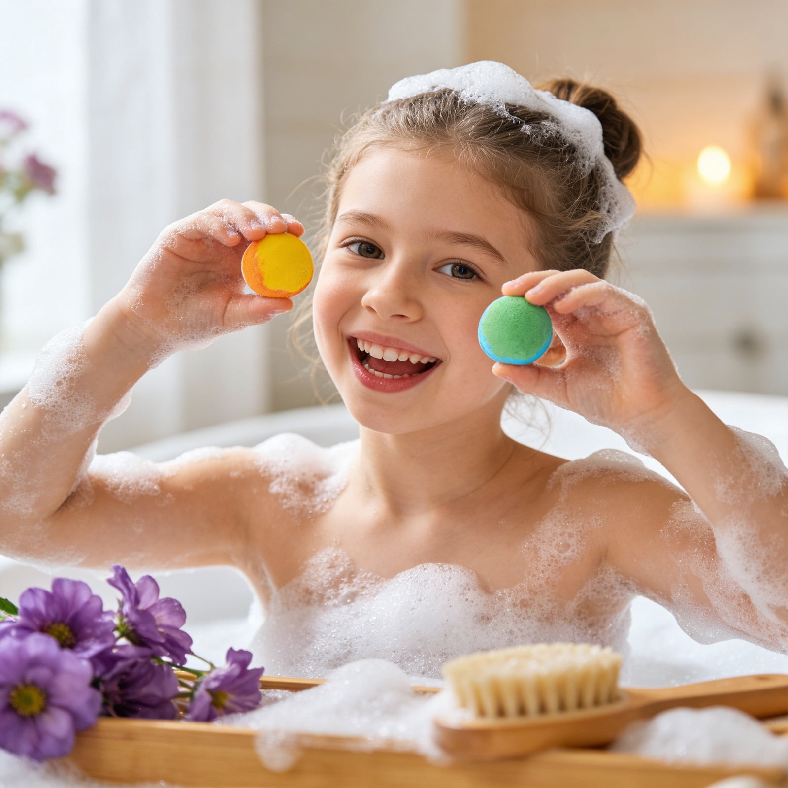 Bath bomb for Kids with Surprise Toys Inside, 20 Pcs Bath bomb, Easter Basket Stuffers, Easter Gifts for Kids, Bubbles for Kids, Bath Toys for Kids
