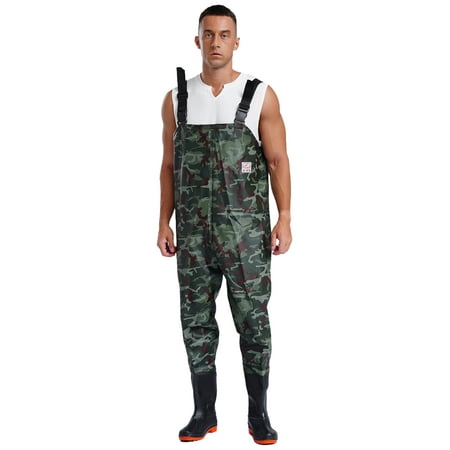 Doomiva Men s Fishing Chest Waders with Boots Bootfoot Waterproof Wader Fishing Hunting Wader Camouflage Green 41