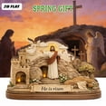 thumbnail image 7 of He Is Risen Easter 2D FLAT Wooden Block, Christian Resurrection Table Wooden Sign, Religious Home Decor, Empty Tomb Cross Wood Shelf, Easter Appreciation Gift, 7 of 7