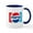 White/Navy Inside, variant on CafePress - 90S Pepsi Logo - 11 oz Ceramic Mug - Novelty Coffee Tea Cup