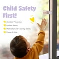 thumbnail image 4 of Cerradura de puerta corrediza para seguridad infantil - Cerraduras a prueba de niños para puertas corredizas de vidrio, ventanas, armarios y gabinetes., 4 of 5