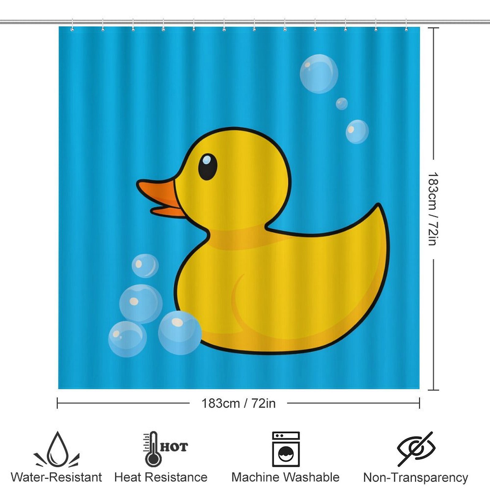 Bunch of Rubber Ducks Shower Curtain Bathroom Sets Toilet Lid Rug, Rugs Mat Bath Mat And Contour Mat, Shower Curtain 4Pcs