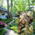 thumbnail image 4 of PHYHOO Cat Sunflower Summer Garden Flag Vertical Double Sided for Outside Yellow Seasonal Spring Farmhouse Holiday Burlap Yard Decoration White, 4 of 6