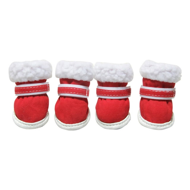 Winter Slip - Resistant Dog Boots with Hook - Loop Closure - Keep Your Pet Warm and Safe