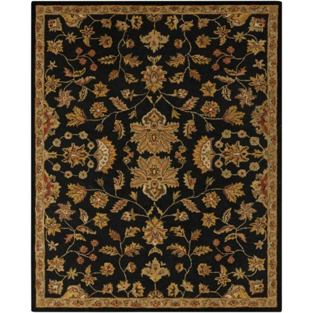 2 X 3 Autumn Leaves Gold And Chocolate Brown Hand Tufted Wool Area Throw Rug Walmart Com Walmart Com