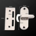 thumbnail image 2 of 90 Degree Flip Stainless Steel Sliding Door Lock Latch Cam Lock Curved Door Buckle, 2 of 5