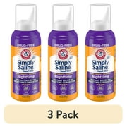 (3 pack) Arm & Hammer Simply Saline Nasal Mist Extra Strength, Nighttime Formula with Eucalyptus, 4.6OZ