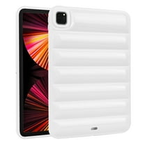 Allytechgroup Shockproof Case for Apple iPad Pro 12.9 Inch 2021/2020/2018/2022 6th 5th 4th 3rd Ge, Wave Bubble Style Protective Cover Soft TPU Back Shell with Raised Edges for Camera & Screen, Clear