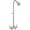 Brushed Nickel, variant on Brushed Nickel 31" Exposed Outdoor Shower Fixture 2-handle Kit With 3 Inch Center Mixing Valve