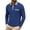 Blue, variant on Men's Waffle Knit Long Sleeve Golf Shirt Contrast Collared T-Shirts Lightweight Breathable Stretch Performance Quick Dry Business Casual Tops with Chest Pocket