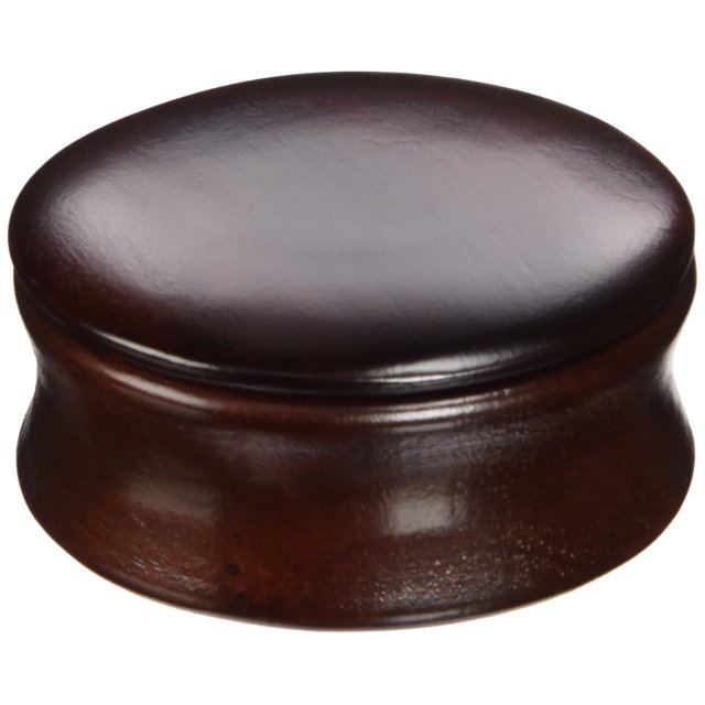 Jabonera de Afeitar Kingsley con Tapa Madera Oscura