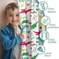 thumbnail image 3 of Blackout Kids Curtains,White Colorful Dinosaur Decoration Pattern Childrens Insulated Curtains Set Of 2,Bedroom Essentials,Toddler Room Decor 42"x84", 3 of 5