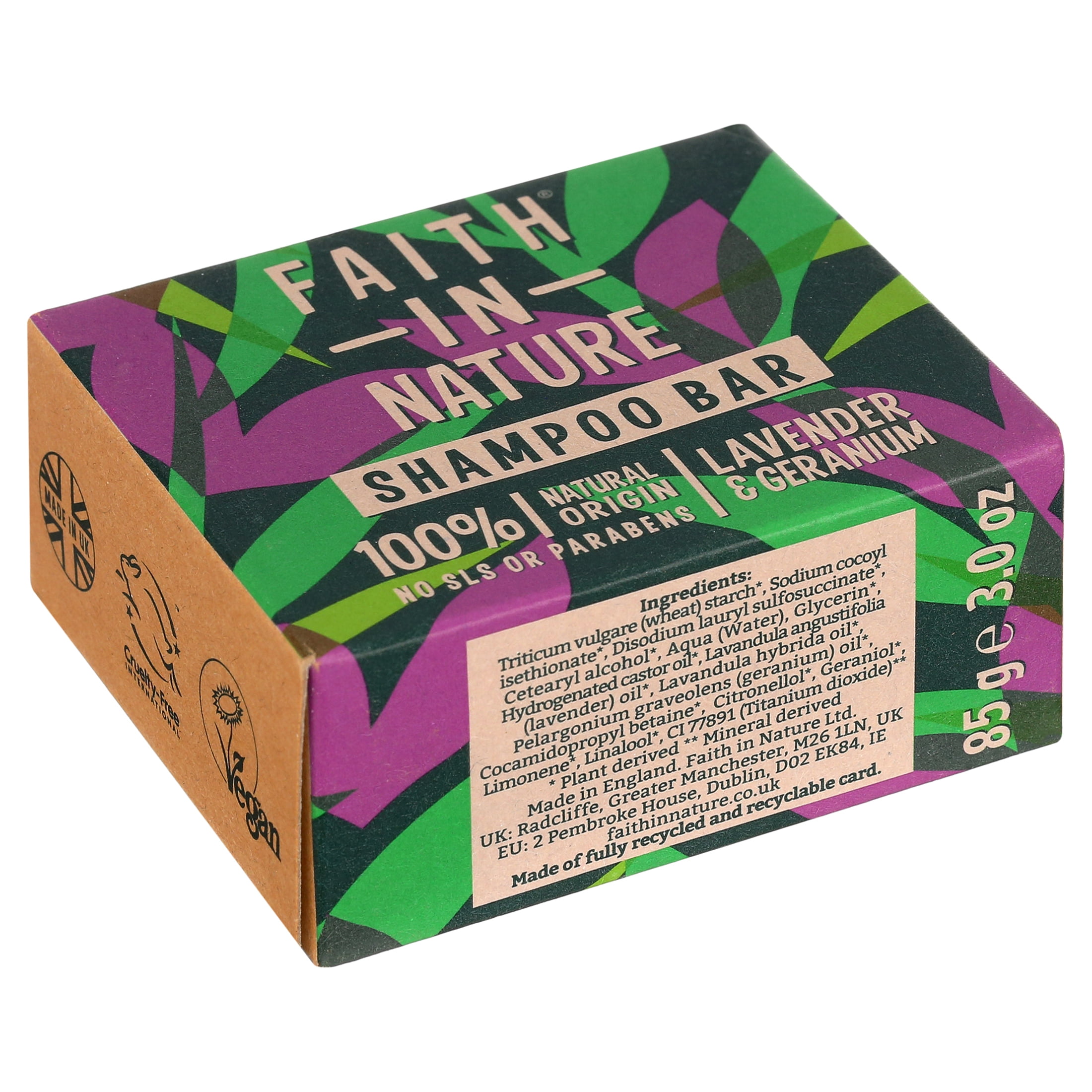 Faith In Nature Lavendel Handseife – Vegan, Ohne Parabene & SLS, 100 G, Beruhigender Duft