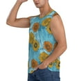 thumbnail image 3 of Kdxio Sunflowers for Men's Muscle T-shirt,Sleeveless for Workout Running Athletic Gym Lounge Casual, 3 of 7