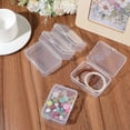 thumbnail image 3 of 6Pcs Mini Containers with Lids Small Bead Organizer Box 2.44x3.39 Inch Clear Plastic Transparent Rectangle Storage Container for Crafts Accessories, 3 of 8