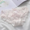 thumbnail image 2 of Cotton Underwear for Women Lace Cheeky Bikini Panties Stretch Ladies Soft Hipster Briefs Women's Hipster Underwear Low-rise Panty Lace Hipster Panty Full Coverage Hollow Lace Briefs, 2 of 3