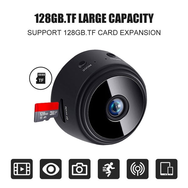 Achetez W12 Wireless WiFi HD Camera 1080p Surveillance Security Camera  Prise en Charge de la Webcam Grand Angle 4K Sans Alimentation de Chine