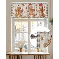 thumbnail image 7 of Vintage Christmas Gingerbread Man Kitchen Valances for Windows Beige Black Plaid Valance Curtains&nbsp; for Kitchen /Living Room/Bedroom/ Bathroom Decor, 54"x18 " ,Rod Pocket 1 Panel,, 7 of 7