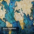 thumbnail image 5 of LALILO Earth Ocean Blue World Map Shower Curtain, 72x72 in, 12 Hooks, 5 of 6