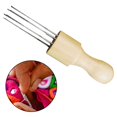 thumbnail image 3 of Punch Needles Tools Wooden Handle for Make Beautiful Felt Animals & Zulema Punzón de bordado, 3 of 8