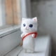 thumbnail image 4 of Paquete de material de bricolaje de fieltro de lana para gatitos, muñeco de fieltro creativo hecho a mano (gato blanco) (gato blanco), 4 of 7