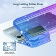 thumbnail image 3 of OnePlus Nord N200 5G Case With Built-in Screen Protector, Rosebono Hybrid Glitter Sparkle Transparent Colorful Gradient TPU Cover Case For OnePlus Nord N200 5G (Blue/Purple), 3 of 5