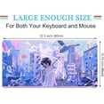 thumbnail image 3 of Anime Kawaii Desk Mat Mousepad Cute Japanese Large Gaming Mouse Pad XXL, Pastel Aesthetic Purple Blue Laptop Keyboard Mouse Mat, Magical Fantasy City Girl Gamer Computer Desktop Mat 31.5x15.75 in, 3 of 6