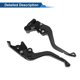 thumbnail image 5 of Palancas de freno y embrague cortas Unique Bargains para Kawasaki KLX 300 2021-2025, ajustables en 6 posiciones, palanca de freno de manillar de motocicleta de aleación de aluminio negro sólido, 1 par, 5 of 7