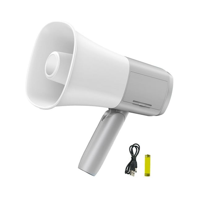 Megáfono portátil que ahorra espacio Megáfono con amplificador de mano para megáfono Estilo C
