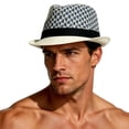 thumbnail image 4 of TFEOQRY Men's Straw Panama Hat UV Protection Wide Brim Breathable Sun Hat for Summer Beach Outdoor Activities, 4 of 4