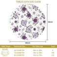 thumbnail image 3 of Pioneer Flower Floral Print Pattern Round Tablecloth 60"x60", Wrinkle Resistant Wipeable Table Cover for Kitchen Dining Room Picnic Patio and Party, 3 of 6
