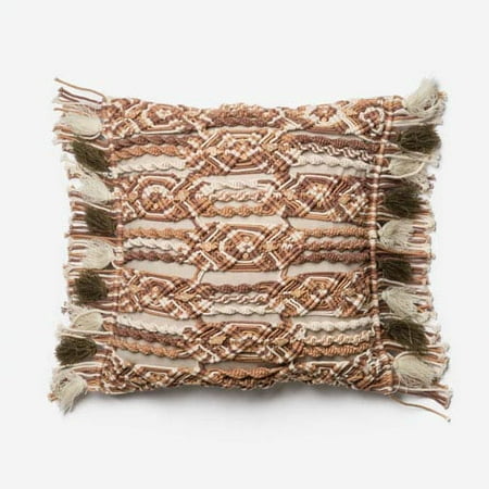 UPC 885369304606 product image for Brown and Ivory 18-Inch Square Throw Pillow with Down | upcitemdb.com