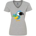 thumbnail image 3 of Inktastic Tropical Parrot, Colorful Parrot, Tropical Bird Women's V-Neck T-Shirt, 3 of 5