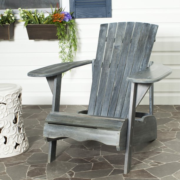 Safavieh Mopani Outdoor Patio Adirondack Chair Ash Grey