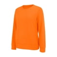 thumbnail image 7 of Endives Women's Long Sleeve Shirts Round Neck Womens Tops Solid Color Basic Tee T Shirts Streetwear Outerwear S-5XL Orange, 7 of 7