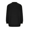 thumbnail image 4 of Yuyuzo Womens Sweatshirts Tops V Neck Long Sleeve Straight Line Pullover Fall Casual Sweatshirt Solid Color, 4 of 6