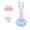 B, variant on 【Uhome】3-12Y Girls Mermaid Bathing Suit 3PCS Hot Spring Bikini Swimsuits with Fish Tail Kids Beach Costume Set