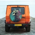thumbnail image 2 of Fotbe Cartoon Art Skull Spare Tire Cover Thickening Universal Fit for Jeep, Trailer, RV, SUV, Truck, Tough Tire Wheel Soft Cover-14 inch, 2 of 8