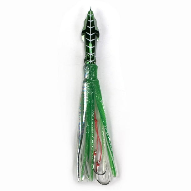 Cebo de pesca marina de calamar biónico de 60 g, 100 g, 150 g y 200 g para pesca en barco, bacalao, agitación lenta, placa de hierro